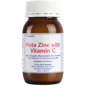 Metagenics Meta Zinc with Vitamin C Raspberry flavour 114g or 228g powder