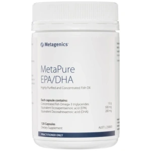 OmegaGenics High Strength EPA DHA Fish Oil (Formerly Metagenics MetaPure EPA/DHA Fish Oil Omega-3)120 capsules