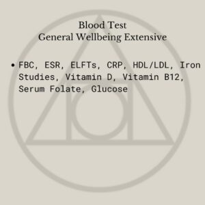 Blood Test- General Wellbeing Extensive