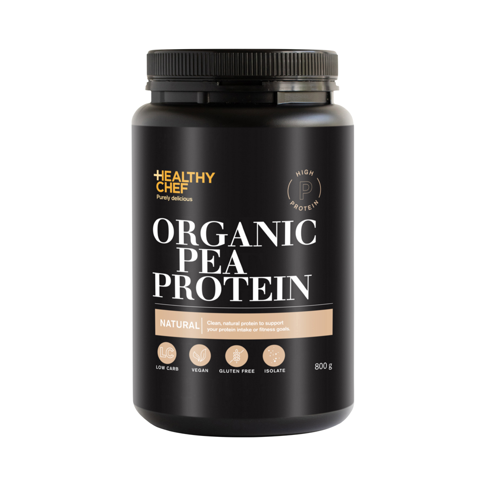 THE HEALTHY CHEF ORGANIC PEA PROTEIN NATURAL 800G 1 pea protein muscle growth