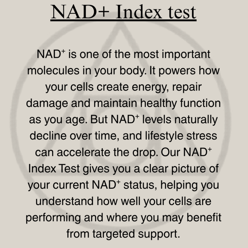NAD+ index test